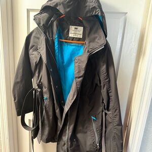 Helly Hansen Charcoal Jacket with Aqua Interior